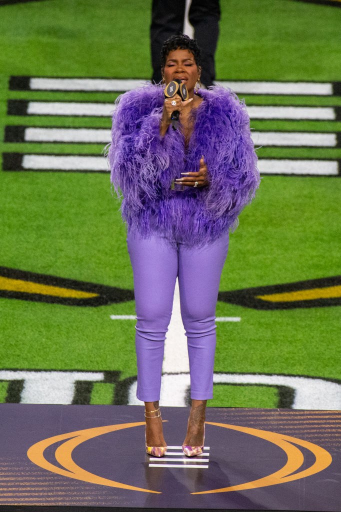 Fantasia Barrino at the 2024 CFP National Championship - Michigan v Washington