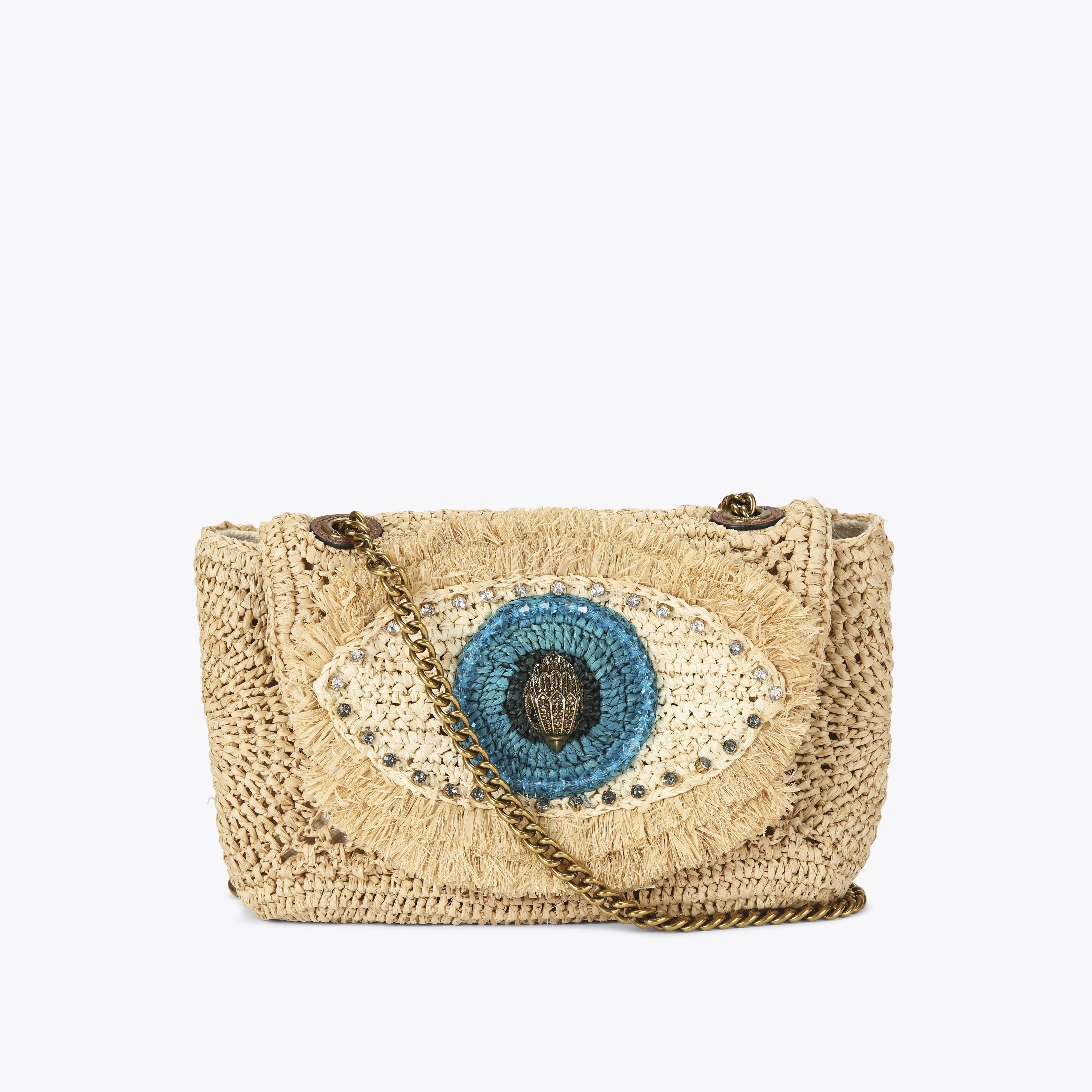 The Kensington Raffia Evil Eye Purse