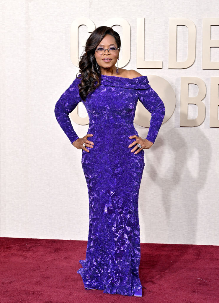 Oprah at the 81st Annual Golden Globe Awards