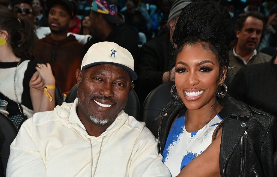 porsha williams, RHOA Celebrities Attend Brooklyn Nets v Atlanta Hawks