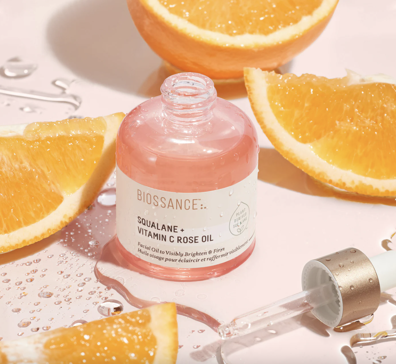 Biossance Squalane + Vitamin C Rose Firming Oil