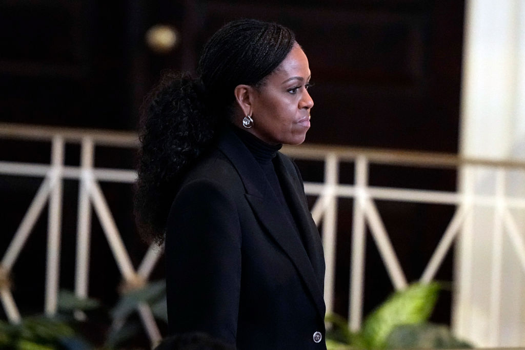 Former First Lady Michelle Obama at the memorial service held for Former First Lady Rosalynn Carter