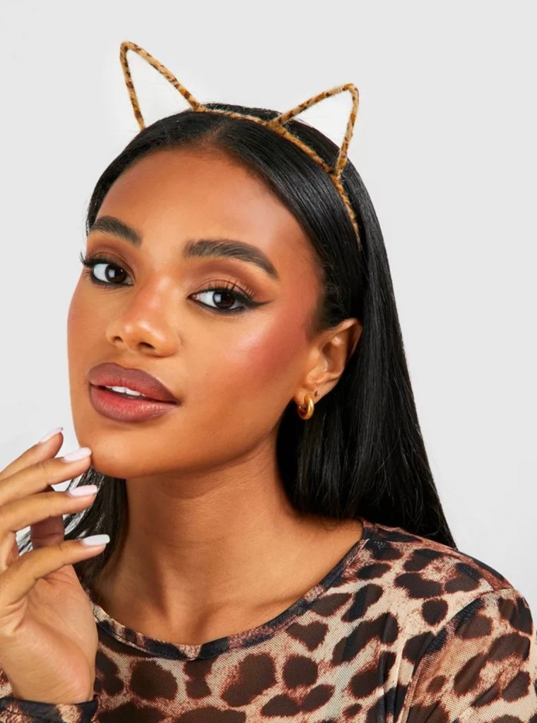 Faux Fur Leopard Cat Ears