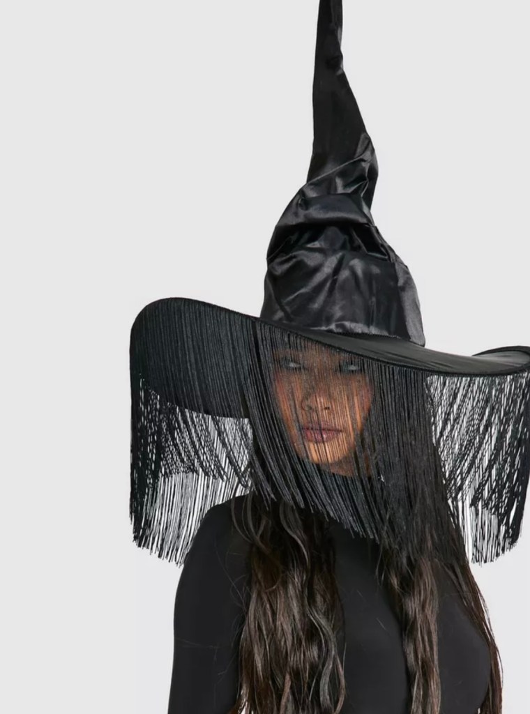 Halloween Fringe Detail Witches Hat