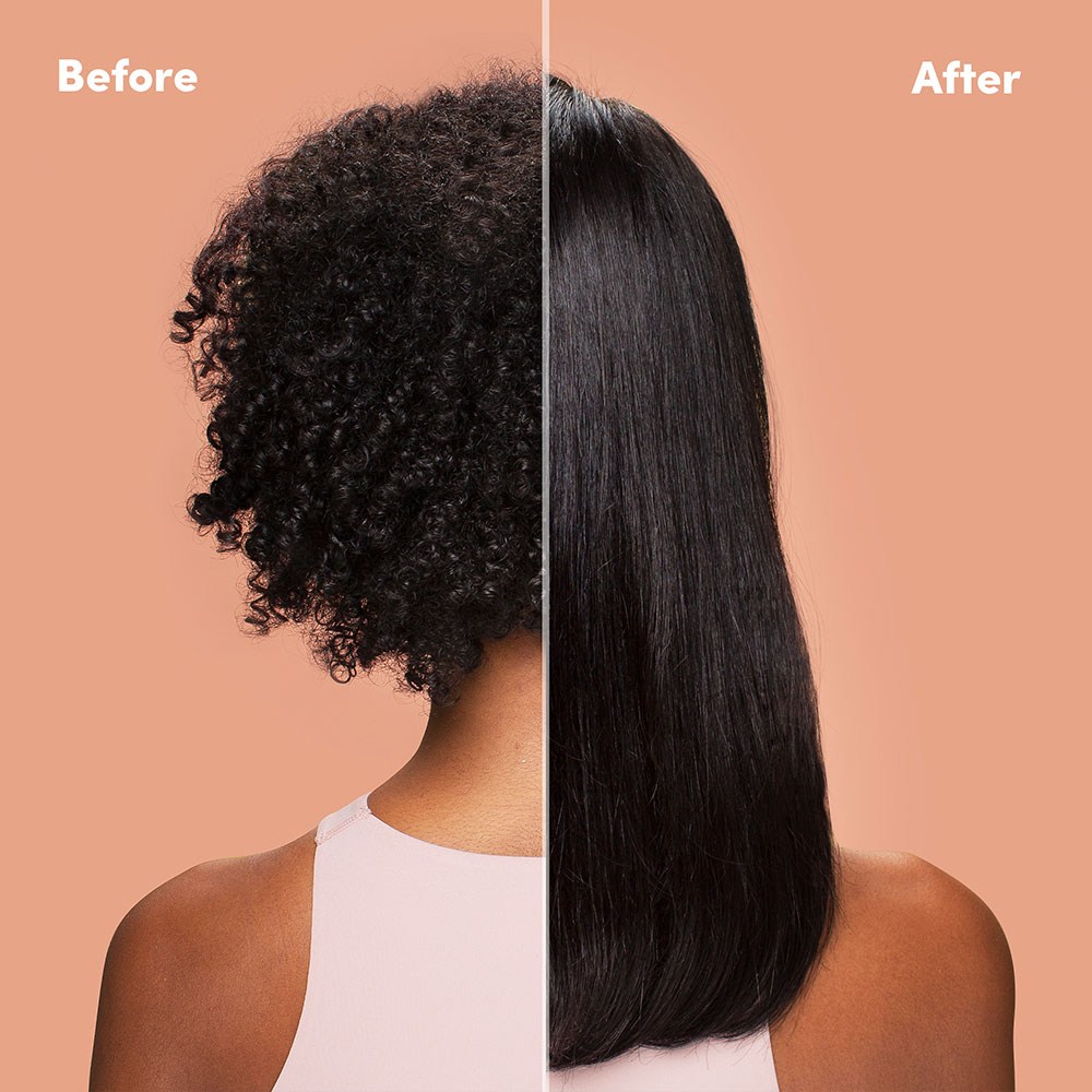 silk press black hair