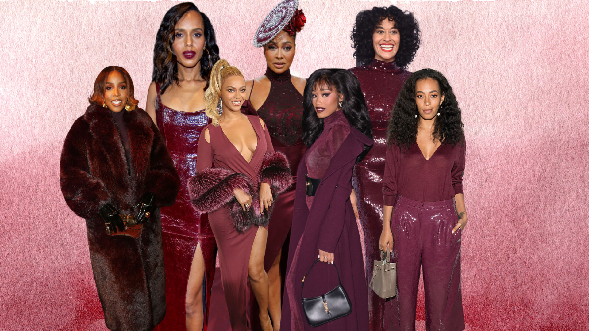 30 pictures of black women in burgundy just because