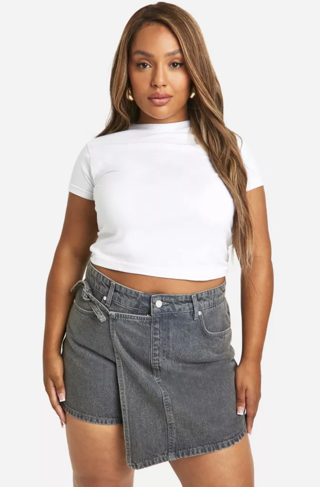 Wrap Tie Denim Skort