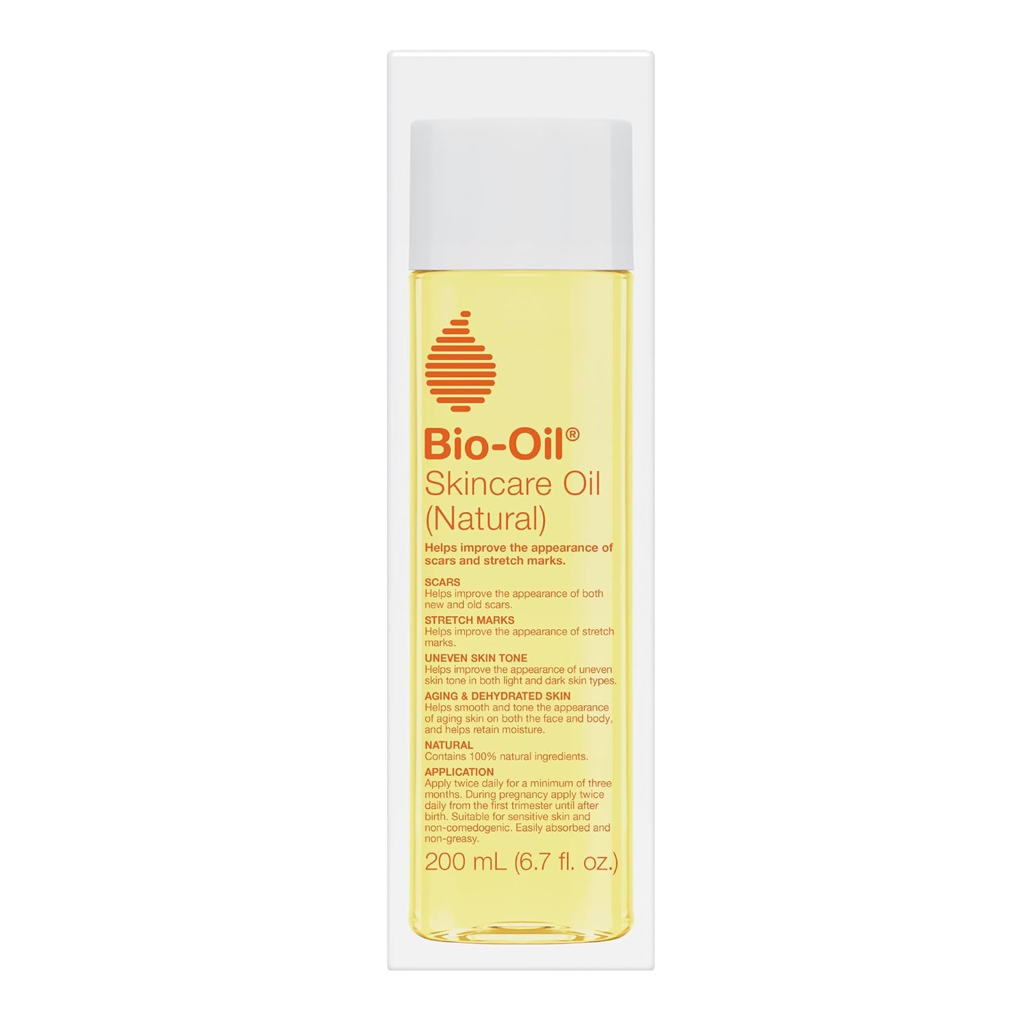 Bio-Oil Natural Skincare Oil, Serum for Scars and Stretch Marks, Face and Body Moisturizer for Dry Skin