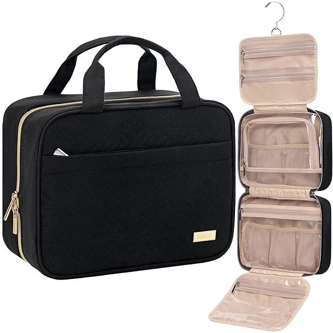Nishel Travel Toiletry Bag For Women, Portable Hanging Organizer