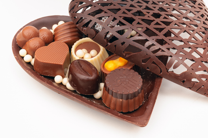Heart Shaped Chocolate Gift Box with Assorted Pralines for Valentine’s Day