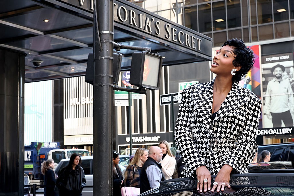 Angel Reese Celebrates Victoria's Secret Season of Strapless