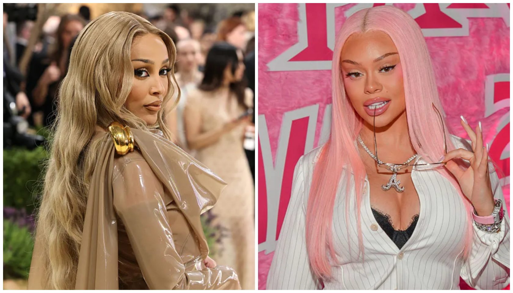 Side by side of Doja Cat and Latto