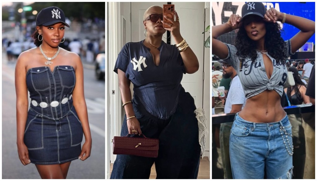 Black women fashion and style at the Jay-Z Yankee Stadium residency. Kiki Ayers, Kelly Augustine, Chrysty Gaither